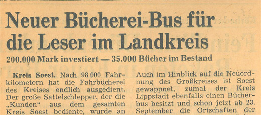 Neuer Bücherei-Bus für die Leser im Landkreis.